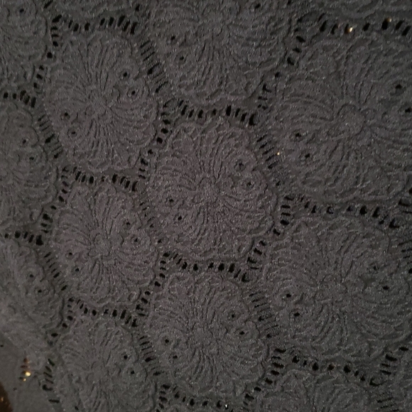 ❤ SHOW ME YOUR MUMU | Cropped Long Sleeve Stretch Cut-out Lace Pattern - Picture 3 of 8